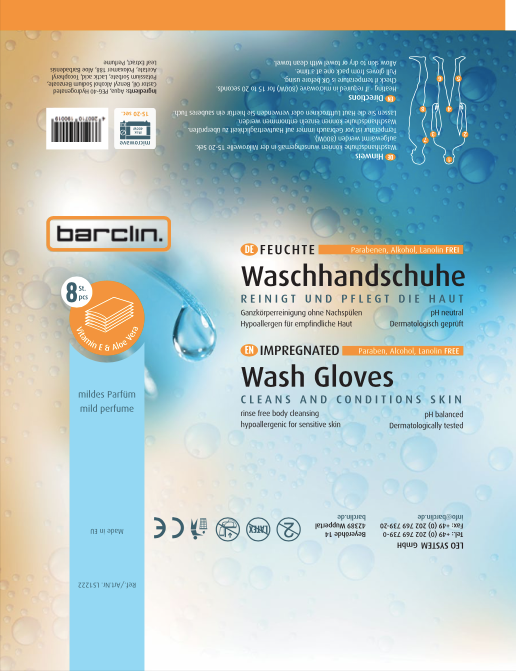 Feuchte Waschhandschuhe